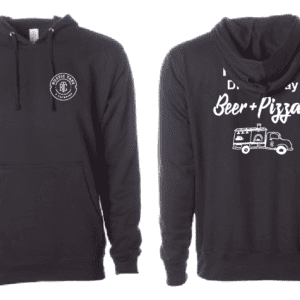 beer and pizza hoodie rustic taps
